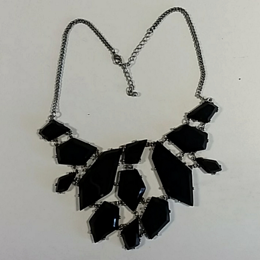Black Ice Bib Necklace